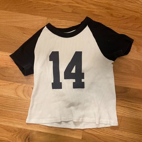 Brandy Melville Tops - Brandy Melville Women's White and Black Crop-top